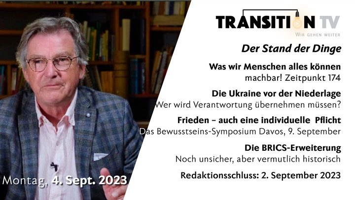 TTV, Stand der Dinge am 4. September: Verzweiflung in der Ukraine, Wege zum Frieden und die Bedeutung der BRICS-Erweiterung