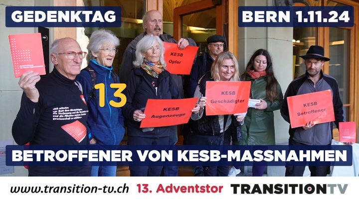 Gedenktag der KESB Betroffenen | Bern-Bundesplatz | 1. November 2024 | Eine TTV-Rundschau | 7+8 min
