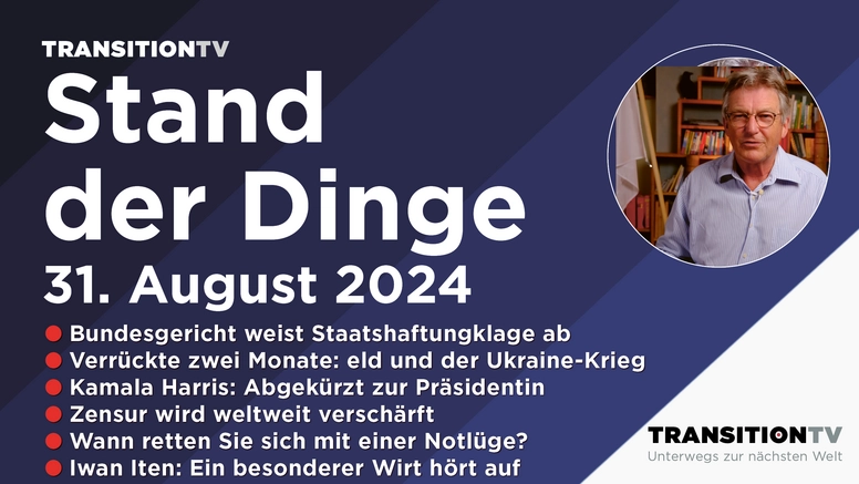 Die finanziellen Kräfte hinter dem Ukraine-Krieg und ein Persilschein für den Bundesrat. Stand der Dinge vom 31. August