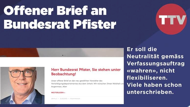 Offener Brief an Bundesrat Pfister