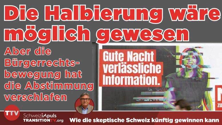 Die Ablehnung der Halbierungsinitiative ist auch eine Niederlage der Bürgerrechtsbewegung