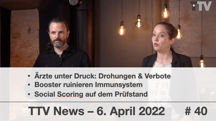 TTV News Nr. 40: Drohungen & Verbote bei Ärzten – Autisten ausgeschlossen – Booster vs. Immunsystem – Bewertung für Bevölkerung