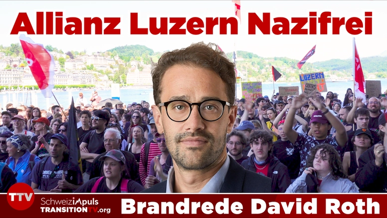 Demo & Gegendemo in Luzern | Rede von SP-Nationalrat David Roth | Teile-&-herrsche-Spiel funktioniert – dank Mass-Voll!