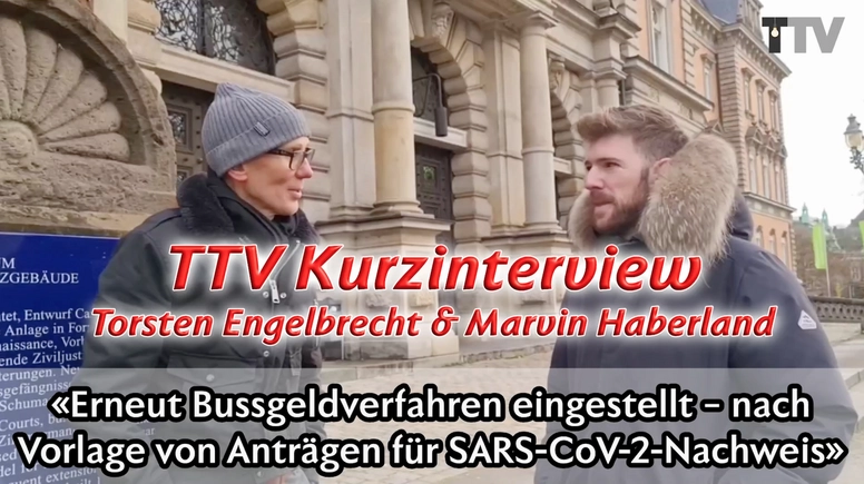 TTV Kurzinterview &#8211; Marvin Haberland im Gespräch &#8211; «Erneut Bussgeldverfahren eingestellt &#8211; nach Vorlage von Anträgen für SARS-CoV-2-Nachweis»