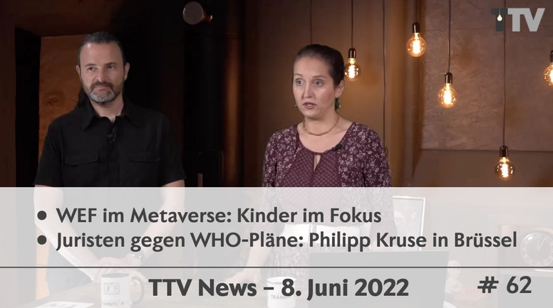 TTV News Nr. 62: Erneut Praxisdurchsuchung wegen Maskenattesten – Juristen gegen WHO-Pläne – Kinder im Fokus des Metaverse – Flüge gestrichen wegen Gen-Therapie-Zwang