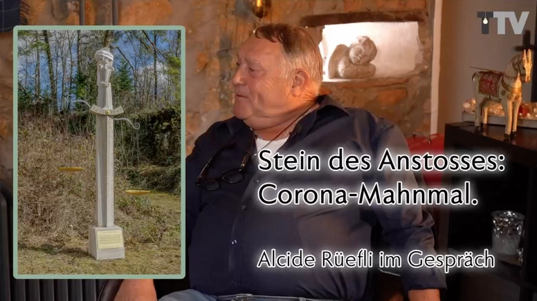 TTV Dialog: Steinbildhauer Alcide Rüefli im Gespräch &#8211; Stein des Anstosses «Corona-Mahnmal»